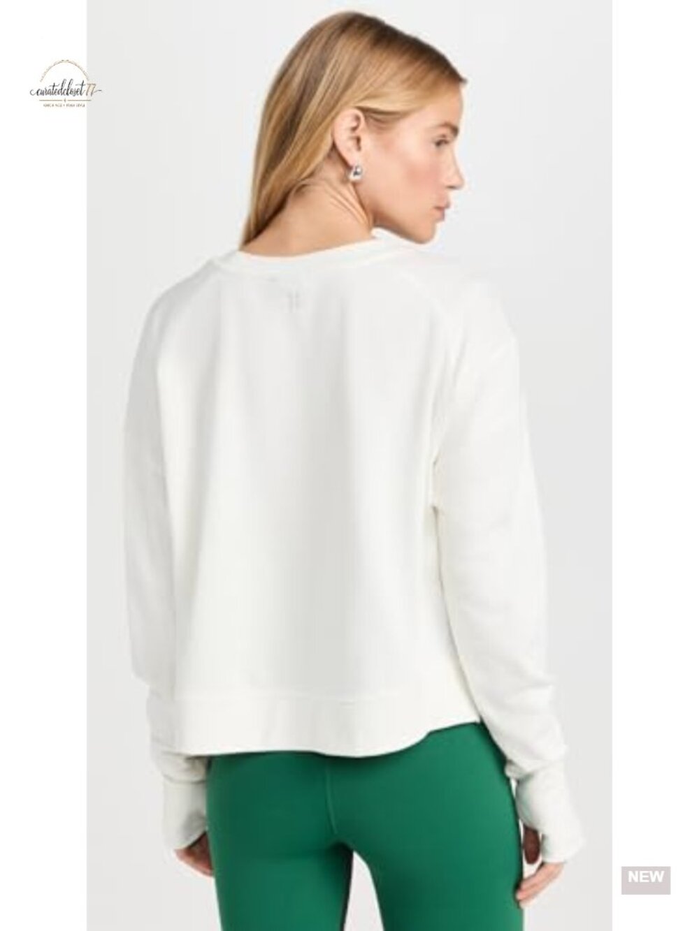 Sweaty Betty After Class Longline Sweatshirt Crewneck Side Slit - Picture 2 of 5